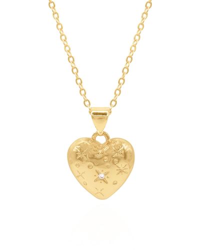 Luna Charles Vida Bubble Heart Necklace - Metallic