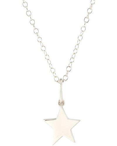 Kris Nations Star Charm Necklace Sterling - White