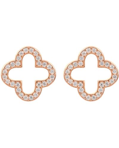 LÁTELITA London Byzantine Clover Earrings Rosegold - Metallic