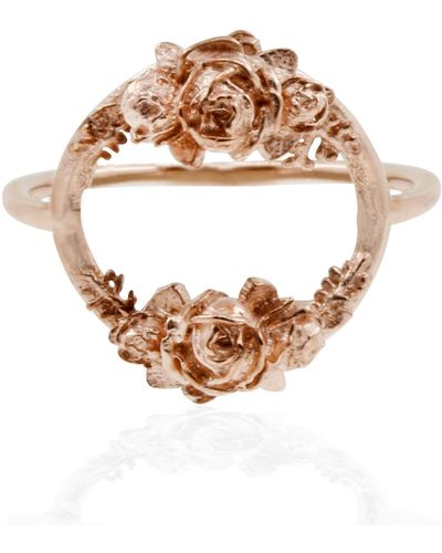 Lee Renee Rose Halo Ring- Rose Gold - Multicolour