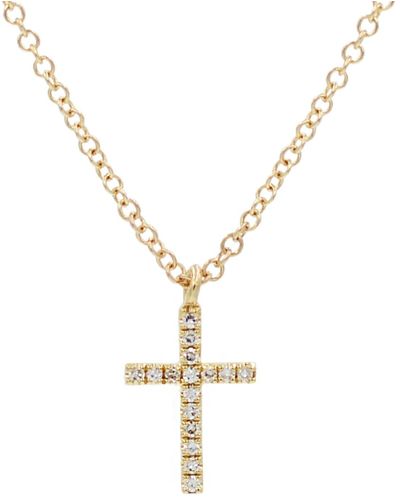 KAMARIA Diamond Cross Necklace - Metallic