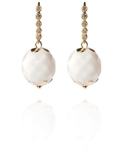 Saule Label Leni Earrings In - White