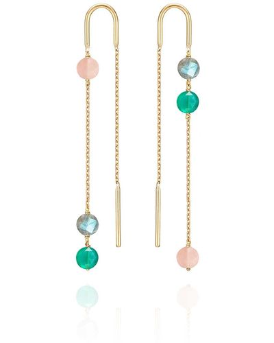 Perle de Lune Asymmetric Trio Pastille Earrings - Multicolor