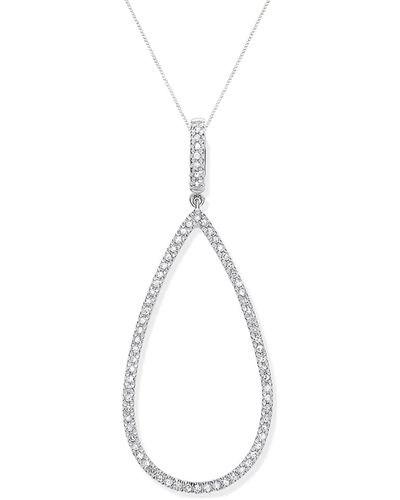 Augustine Jewels Diamond Drop Pendant - Metallic
