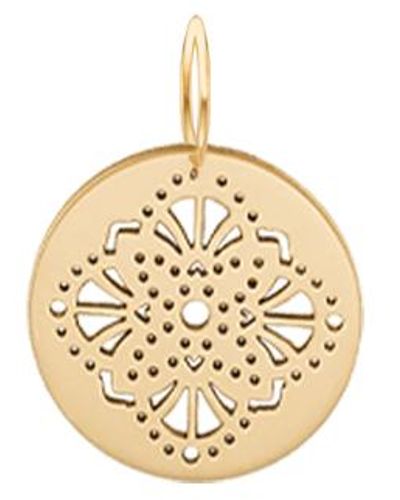 Perle de Lune Art Deco Charm For Necklace - Metallic