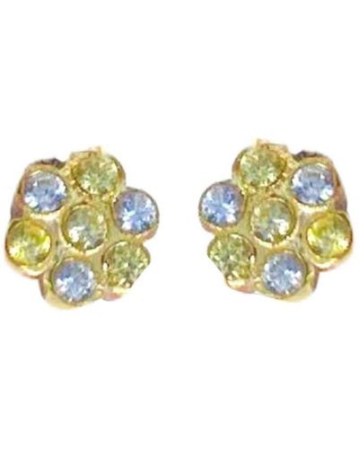 Lily Flo Jewellery Sundance Diamond & Sapphire Earrings - Yellow