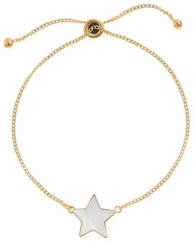 freya rose Adjustable Star Bracelet Gold - Metallic
