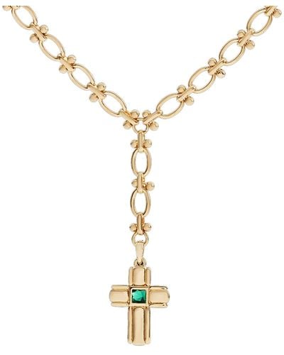 33mm Varena Cross Pendant Necklace - Metallic