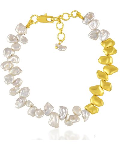 Arvino Baroque Pearl Melted Bracelet - Metallic