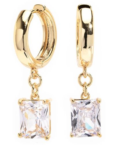 The Essential Jewels Diamanté Crystal Drop Gold Filled Earrings - Metallic