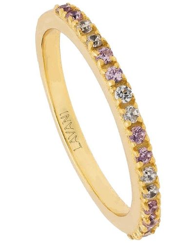 Lavani Jewels Pink Goldplated Diya Ring - Metallic