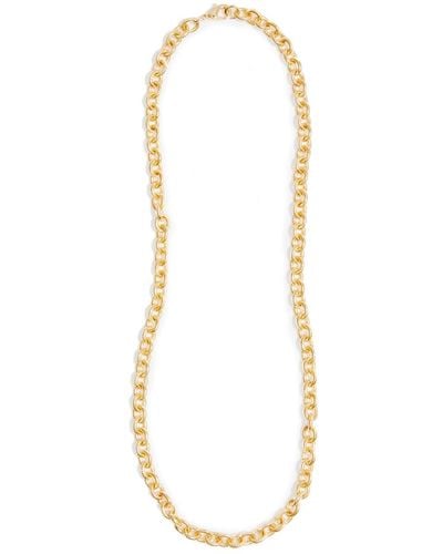 Lovard Belveled Small Loop Chain Necklace - Metallic
