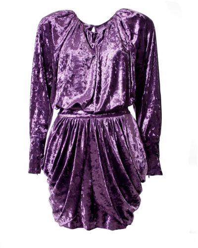 VIKIGLOW Remi Purple Magic Mini Velvet Dress