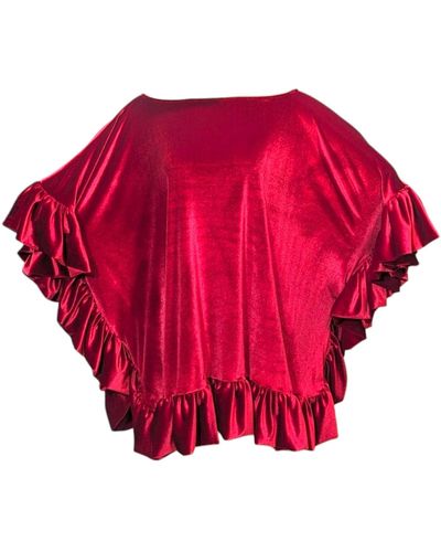 Julia Clancey Mini Ruffle Ruby Dress - Red