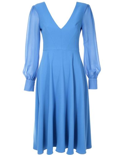 VIKIGLOW Alejandra Ultramarine A Line Midi Dress - Blue