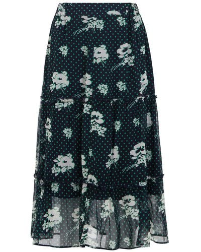 Mirla Beane Lizzie Floral Dot Skirt - Multicolor