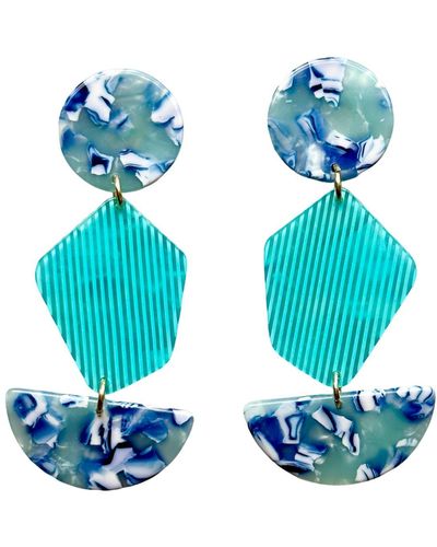 CLOSET REHAB Pendulum Drop Earrings In You Do Blue