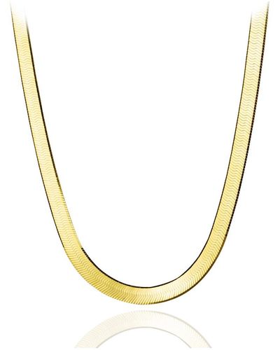 Ep Designs Lera Herringbone Chain Necklace - Metallic