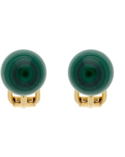 Emma Holland Jewellery Malachite Stud Clip Earrings - Green