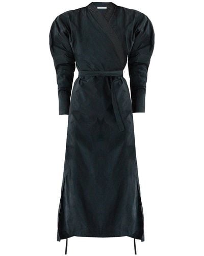 Lily Phellera Gia Kimono Wrap Dress - Black