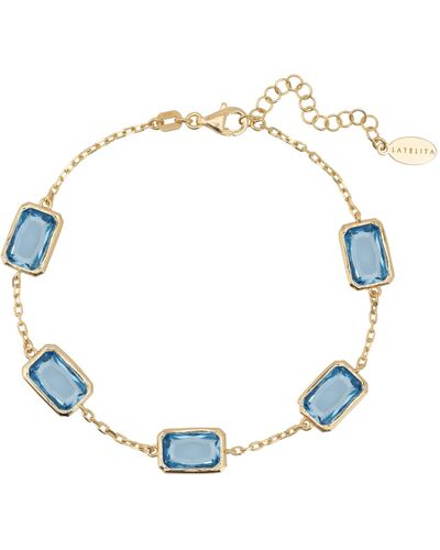 LÁTELITA London Portofino Bracelet Gold Blue Topaz - Multicolor