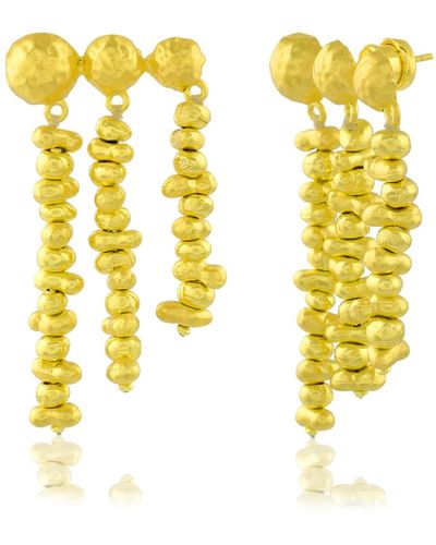 Arvino Molten Drop Earrings - Yellow