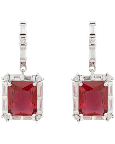 LÁTELITA London Tudor Silver Earring Ruby - Red