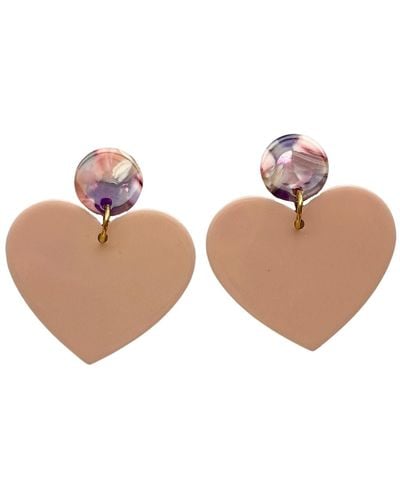 CLOSET REHAB Heart Earrings In Back To Love - Pink