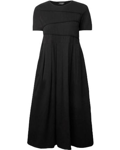 James Lakeland Pin Tuck Pocket Midi Dress - Black