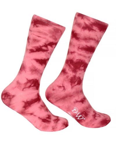 DAVID WEJ Neutrals Abstract Socks - Pink