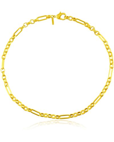Arvino Mix Link Chain Necklace- Vermeil - Metallic
