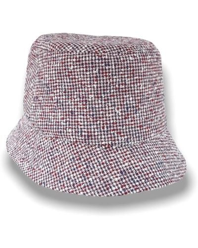 Mister Miller - Master Hatter Dylans Capri Bucket Hat In Flecked Italian Linen - Purple