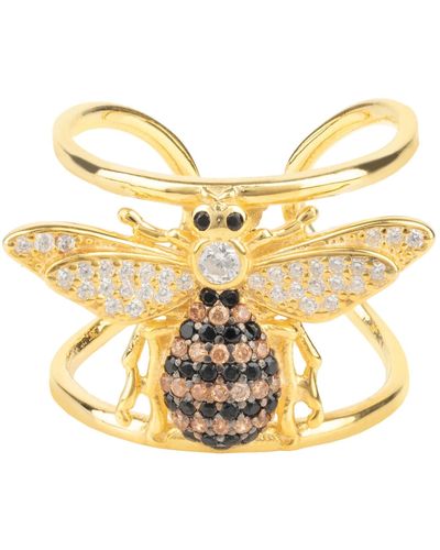 LÁTELITA London Honey Bee Cocktail Ring Adjustable Gold - Metallic