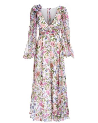 Sofia Tsereteli Garden Treasure Silk Gown - Purple