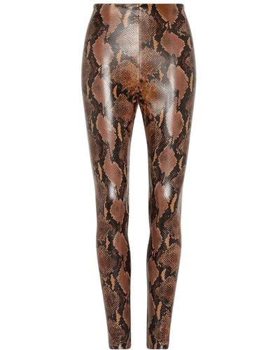 Commando Faux Leather Control Smoothing legging, Tawny Python - Brown