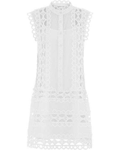 Hortons England Capri Mini Broderie Lace Dress - White