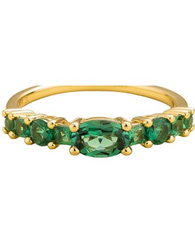 Juvetti Petra Ring In Emerald Set In Gold - Green