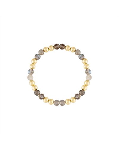 Olivia Le Labradorite Power Gem Gold Bubble Bracelet - Metallic