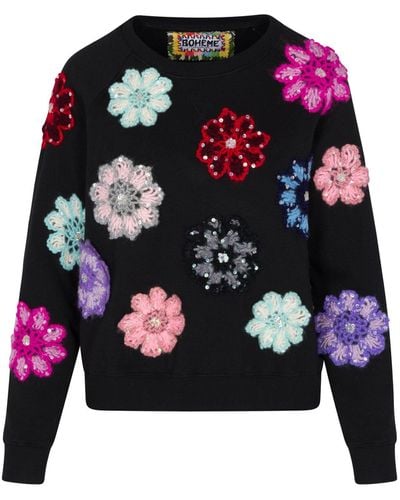 Meghan Fabulous Flower Bomb Sweatshirt - Black