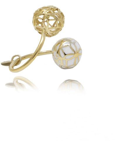 Georgina Jewelry Gold Signature Sphere Mother Pearl Resin Ring - Metallic