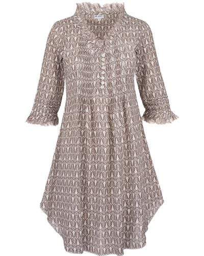 At Last Neutrals Annabel Cotton Tunic In Fresh Taupe & - Gray