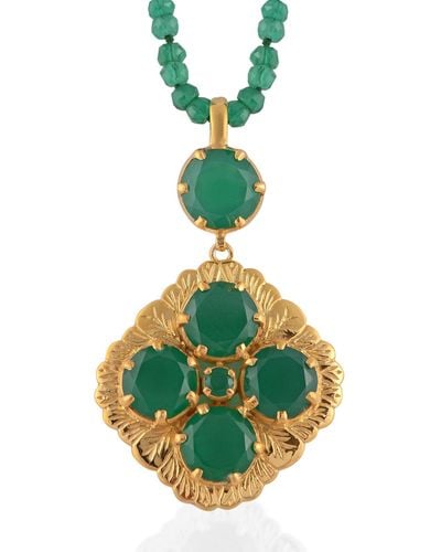 Emma Chapman Jewels Venise Onyx Pendant - Green