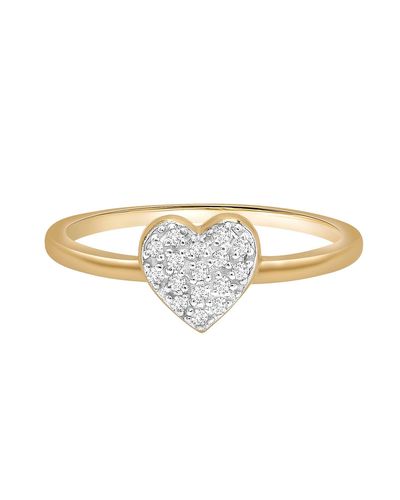 Miki & Jane Mia Diamond Heart Ring - Metallic