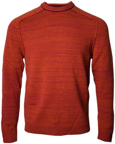lords of harlech Crosby Crewneck Sweater In Rust - Red