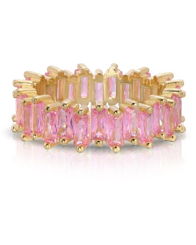 Essentials Baguette Eternity Band - Pink