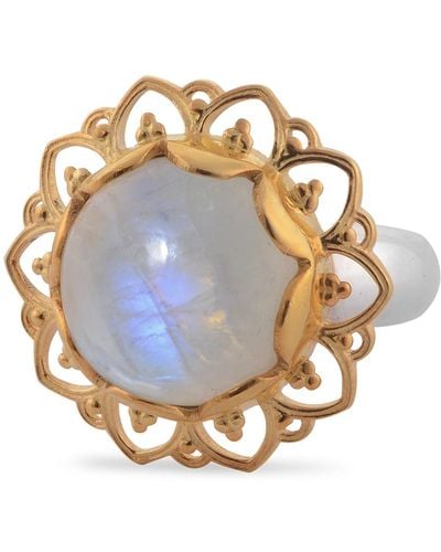 Emma Chapman Jewels Amli Rainbow Moonstone Ring - White