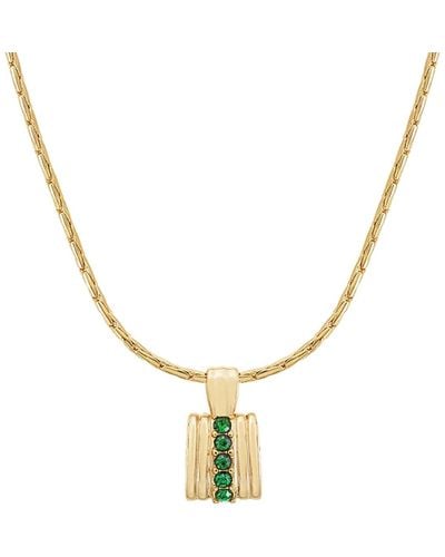33mm Aurora Gold Pendant Necklace - Metallic
