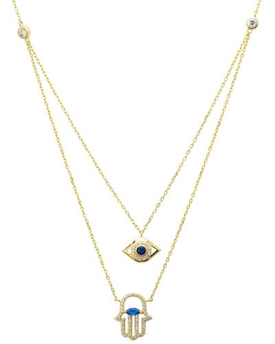 Hamsa Evil Eye Necklace | Evil Eye Gold Necklace