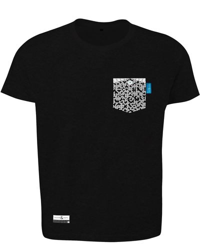 Anchor and Crew Noir Digit Print Organic Cotton T-shirt S - Black