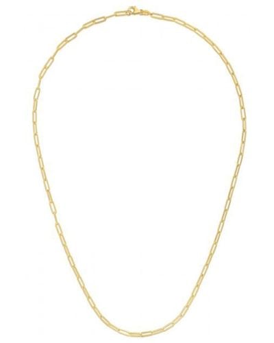 770 Fine Jewelry 14k Thin 2.5mm Paper Clip Necklace - Metallic